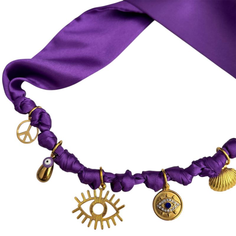 TLB Charm Necklace Satin - Eye Purple