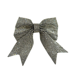 KEIRA Crystal hair bow - Silver