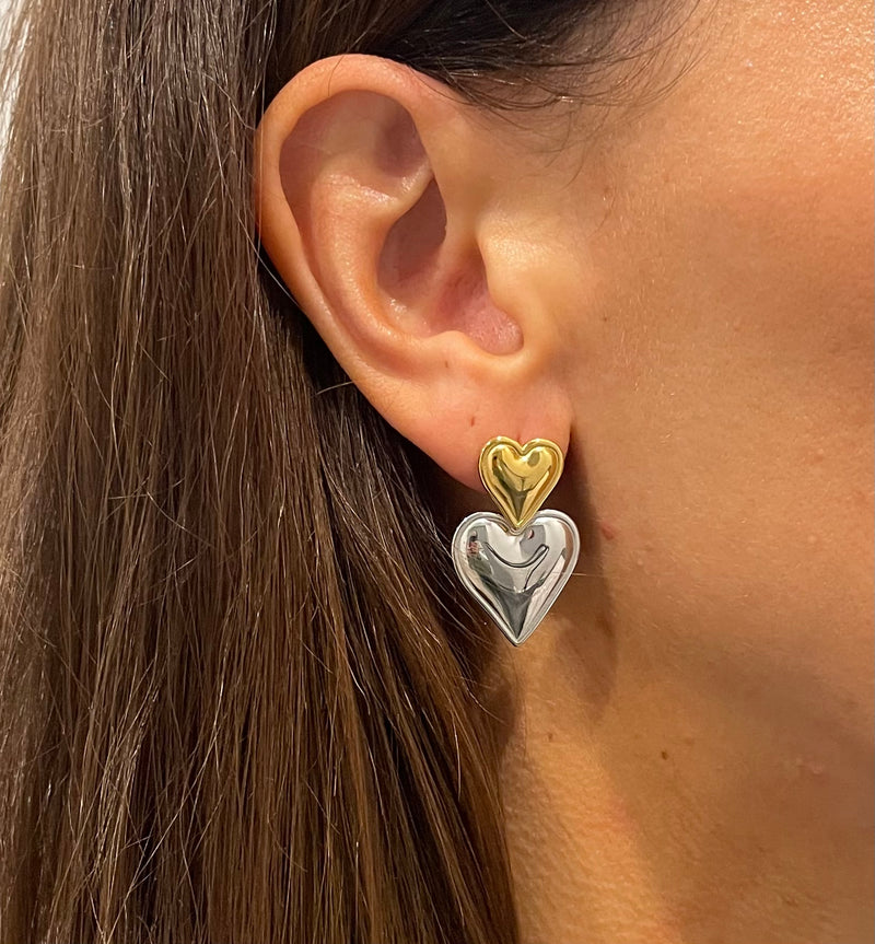 Love Earrings - Gold/silver