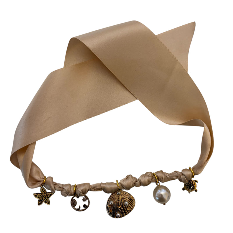 TLB Charm Necklace Satin - Shelll Pearl