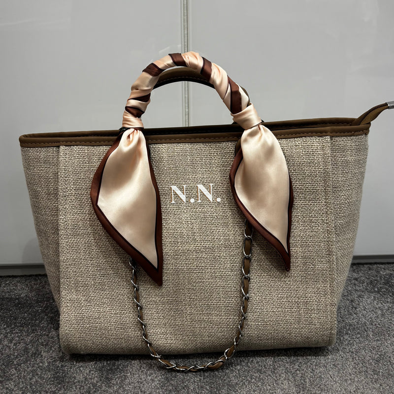 TLB Chain Tote Bag - Twilly Beige