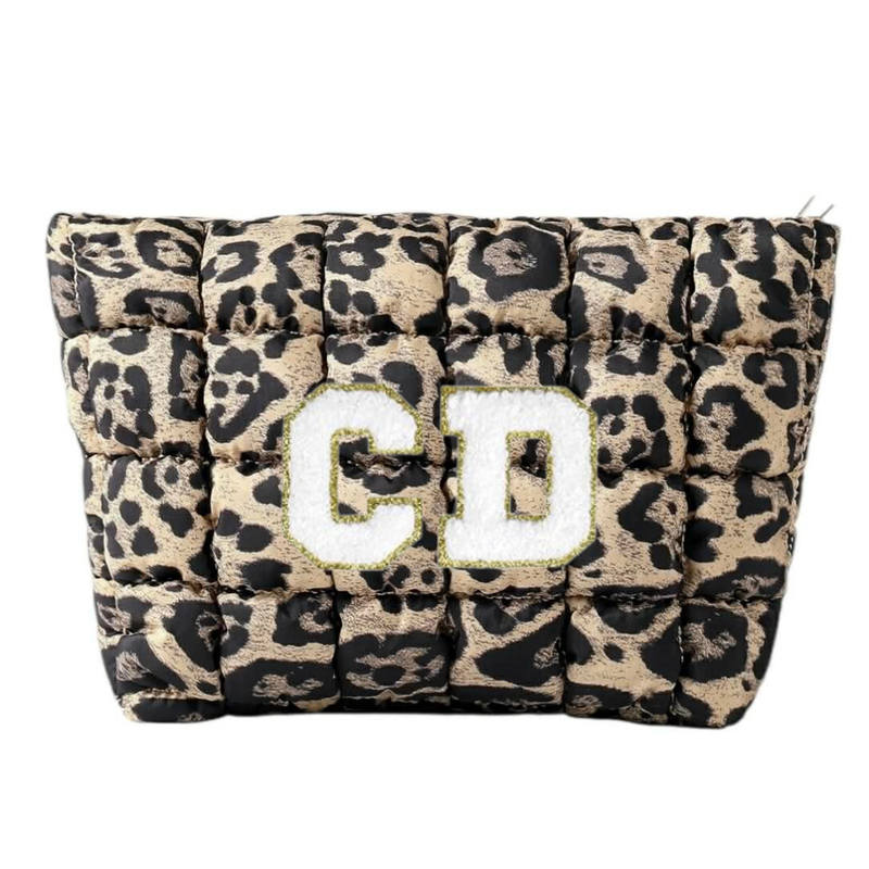 MILA Personalise Make Up Bag - Leopard