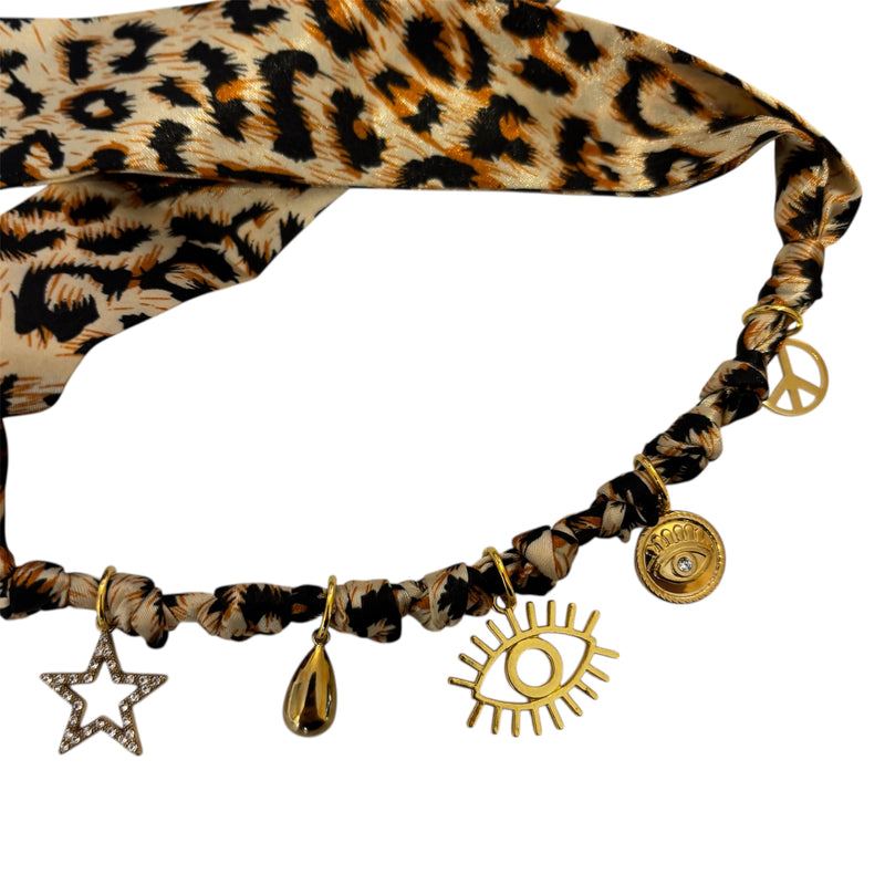 TLB Charm Necklace Satin - Eye Leopard