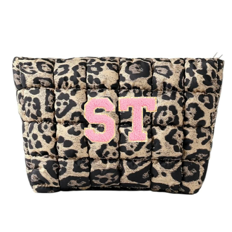 MILA Personalise Make Up Bag - Leopard