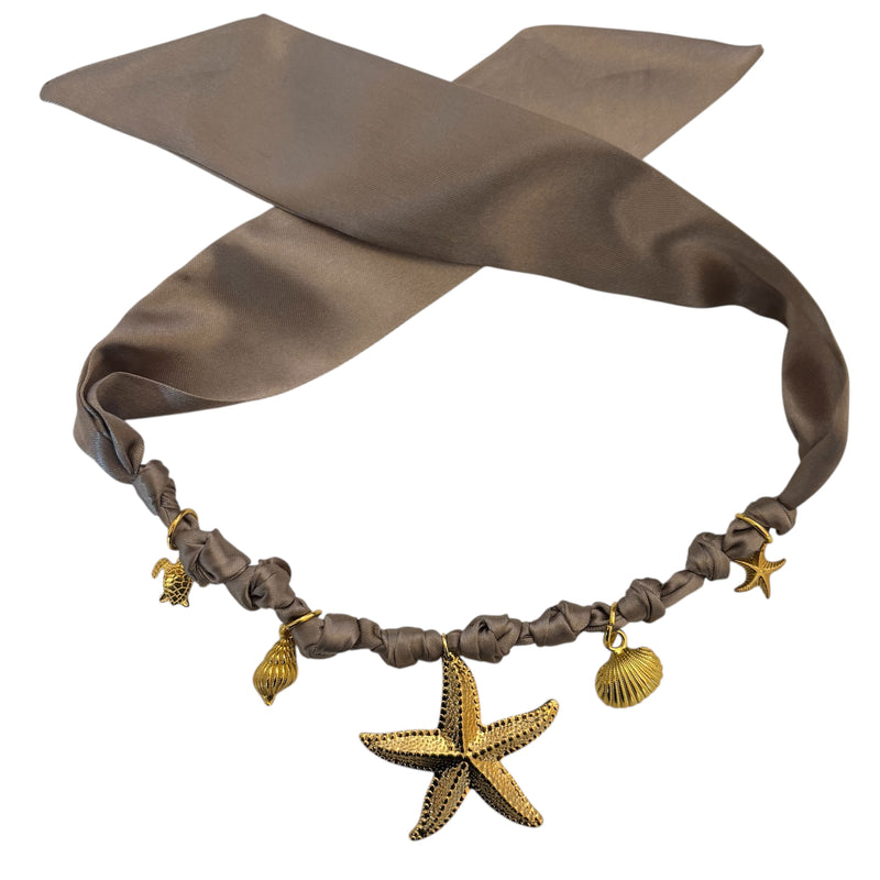 TLB Charm Necklace Satin - Starfish Gold