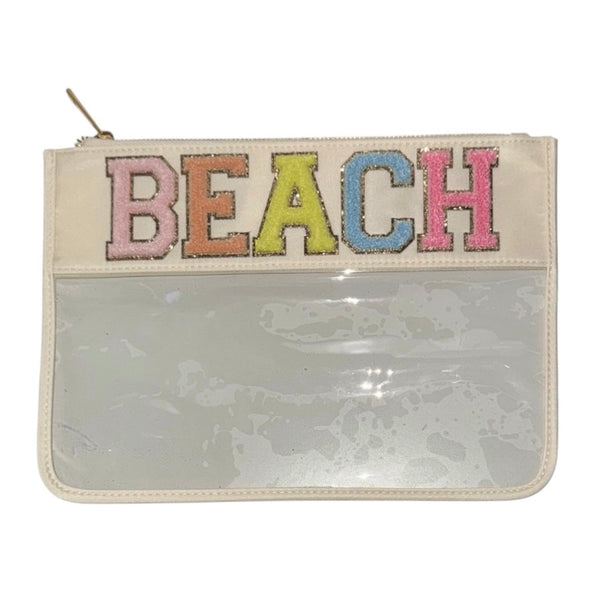 Beach Rainbow Pouch - Cream