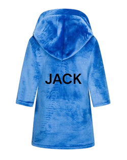 Children’s Fleece Personalised Dressing Gown - Blue