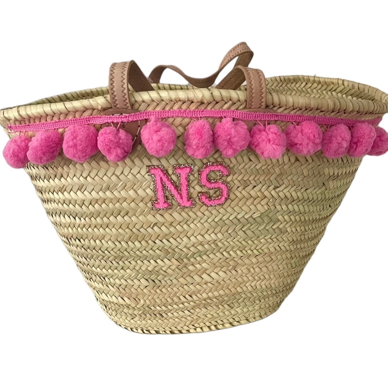 Personalised Pom Pom Basket - Pink