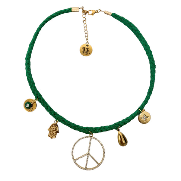 TLB Charm Necklace - Jade Green