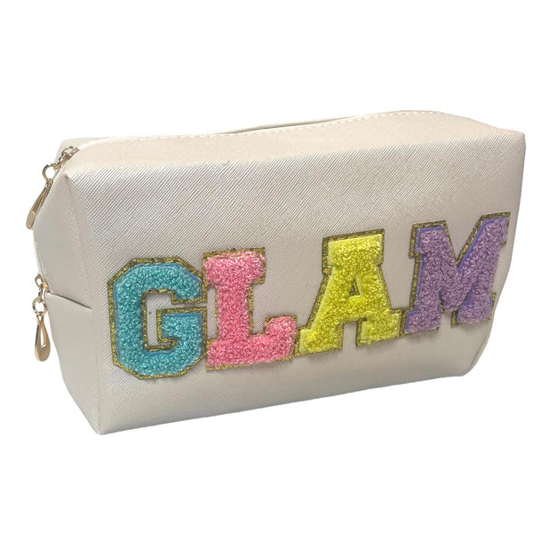 GLAM Patch Letter Pouch -  Cream