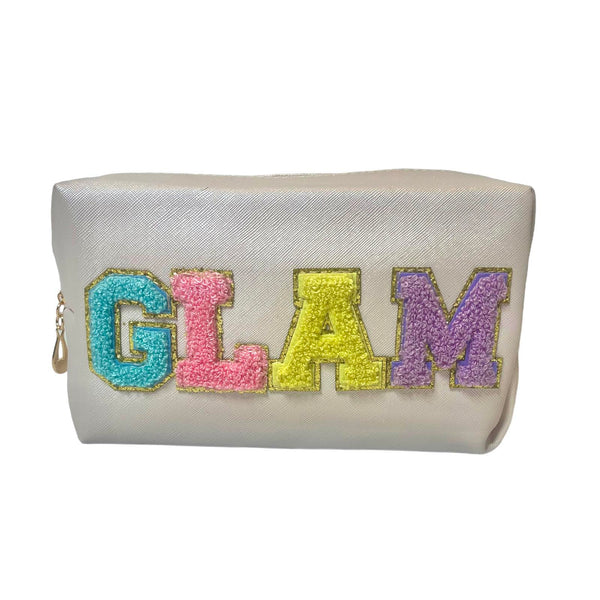 GLAM Patch Letter Pouch -  Cream