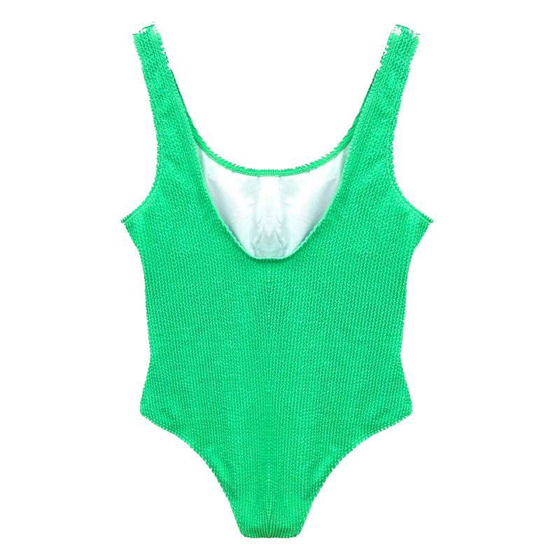 TLB Crinkle Swimsuit - Green Crystal