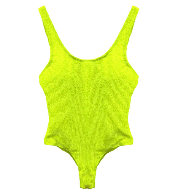 TLB Crinkle Swimsuit - Yellow