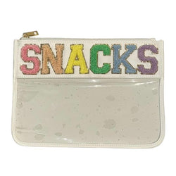 SNACKS Clear Pouch - White