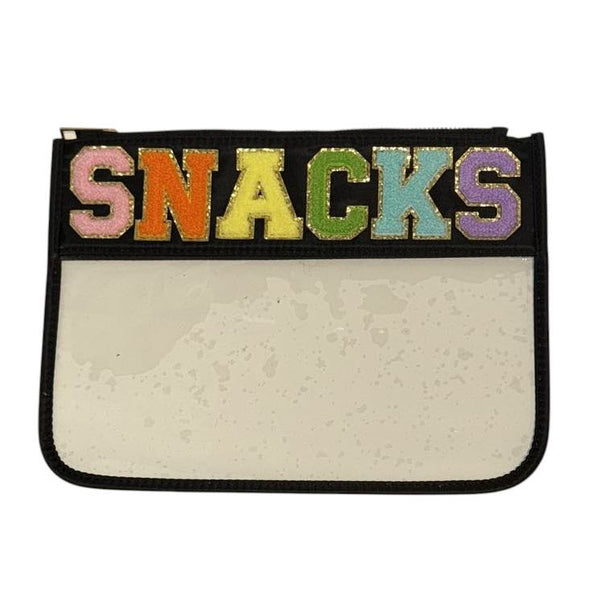 SNACKS Clear Pouch - Black