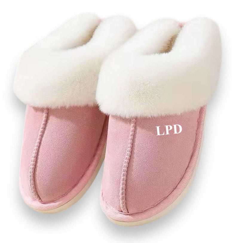 THEA Faux Fur Slippers - Pink