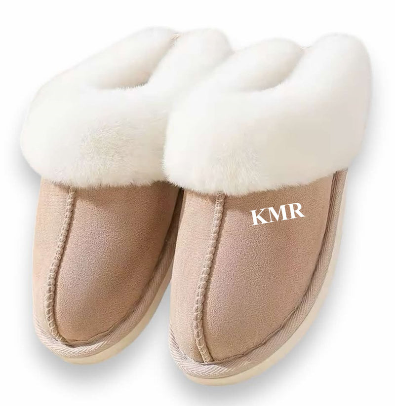 THEA Faux Fur Slippers - Tan