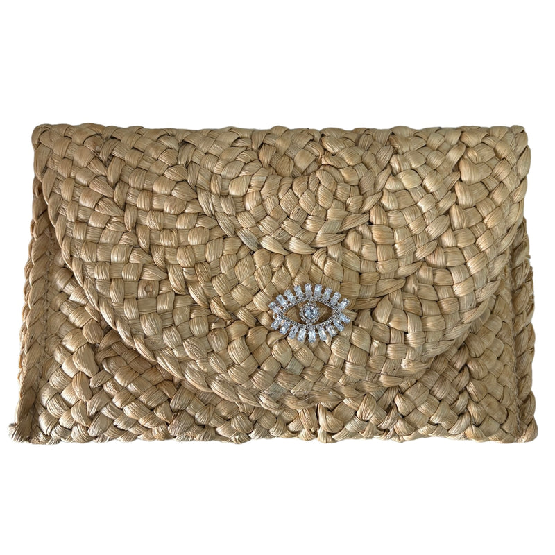 PIA Raffia Clutch Bag - Natutal