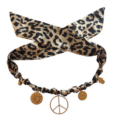 PRE ORDER TLB Charm Necklace Satin - Lara Leopard