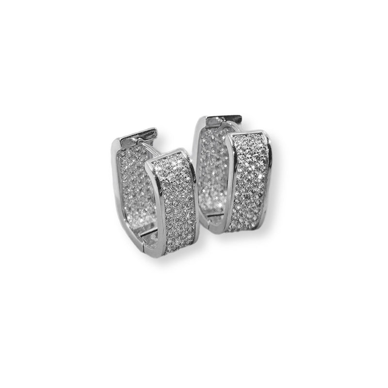 Stella Earrings - Silver Crystal