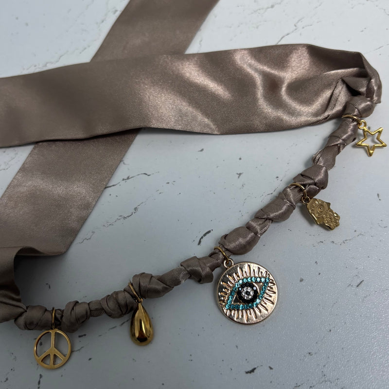 TLB Charm Necklace Satin - Mimi Gold