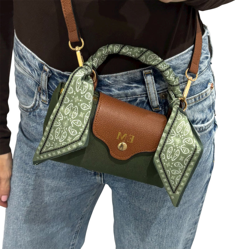 WILLOW Crossbody Bag - Khaki Mini Style 1