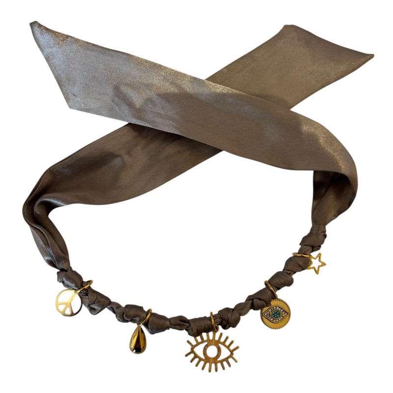 TLB Charm Necklace Satin - Eye Gold