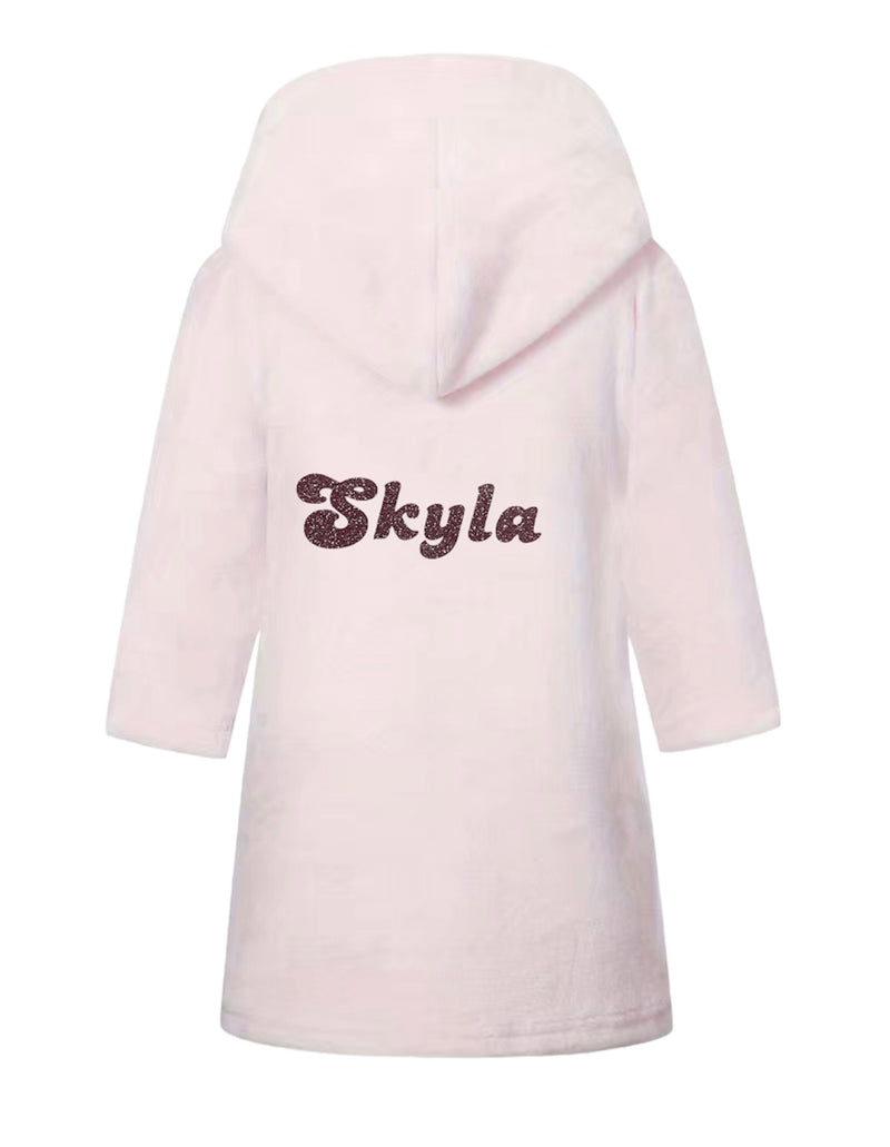 Children’s Fleece Personalised Dressing Gown - Pink