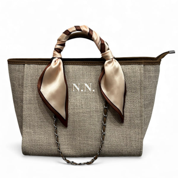 TLB Chain Tote Bag - Twilly Beige