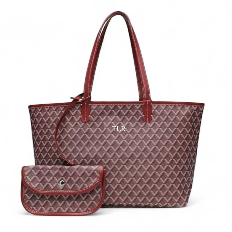 AURORA Tote Bag Set - Burgundy