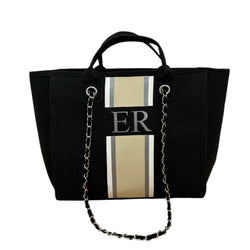 TLB Chain Tote Bag Trio - Black