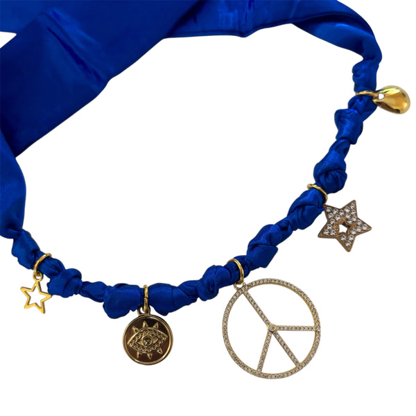 TLB Charm Necklace Satin - Royal Blue