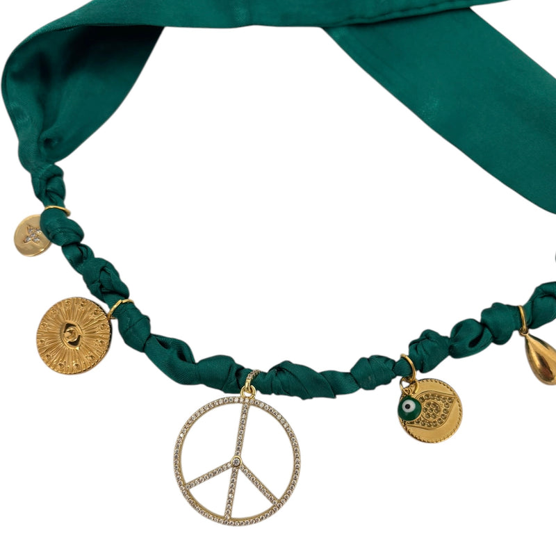 TLB Charm Necklace Satin - Ella Green