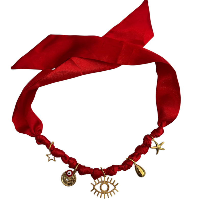 TLB Charm Necklace Satin - Eye Red