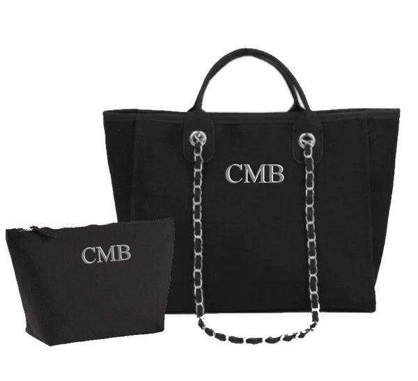 TLB Chain Tote Bag Gift Set - Black