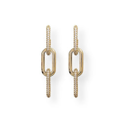 Sienna Earrings - Gold Crystal