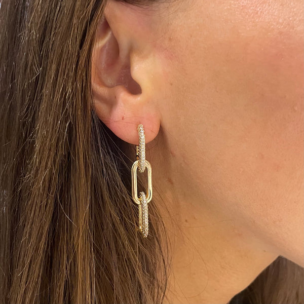 Sienna Earrings - Gold Crystal