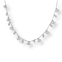 Penny Necklace - Silver/Crystal