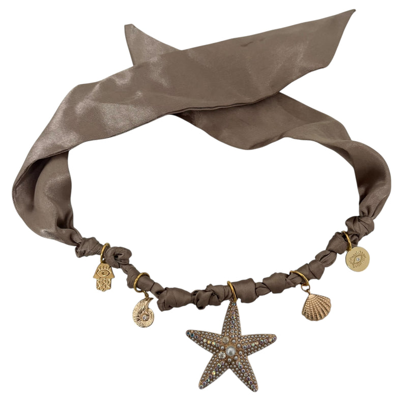 TLB Charm Necklace Satin - Starfish Crystal