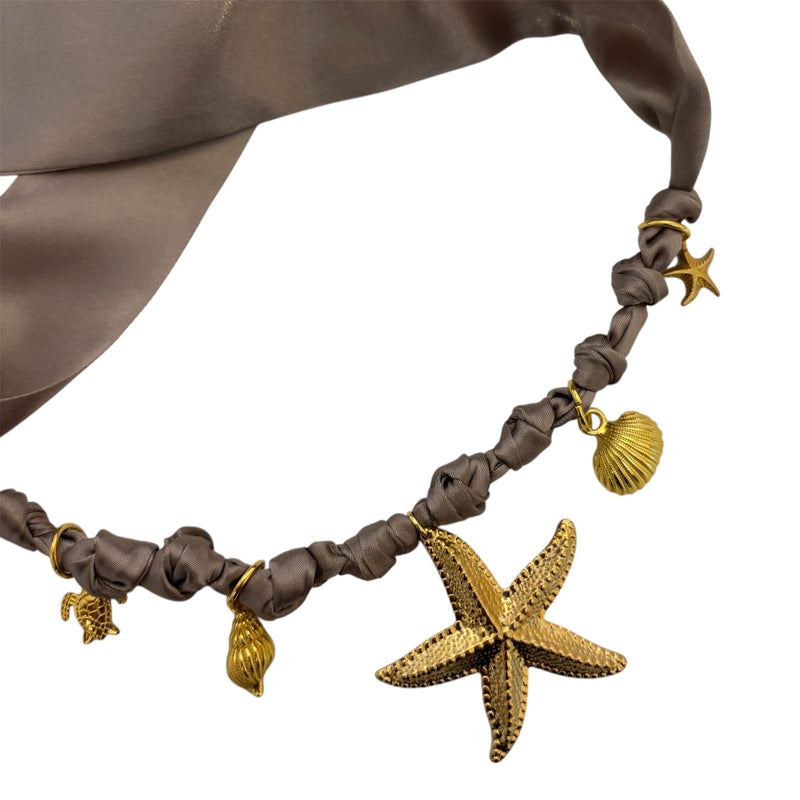 TLB Charm Necklace Satin - Starfish Gold