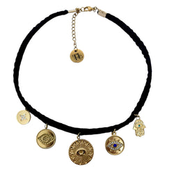 TLB Charm Necklace - Lily Black