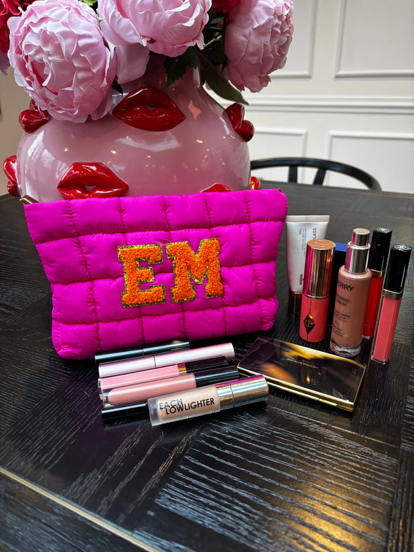 MILA Personalise Make Up Bag - Neon Pink