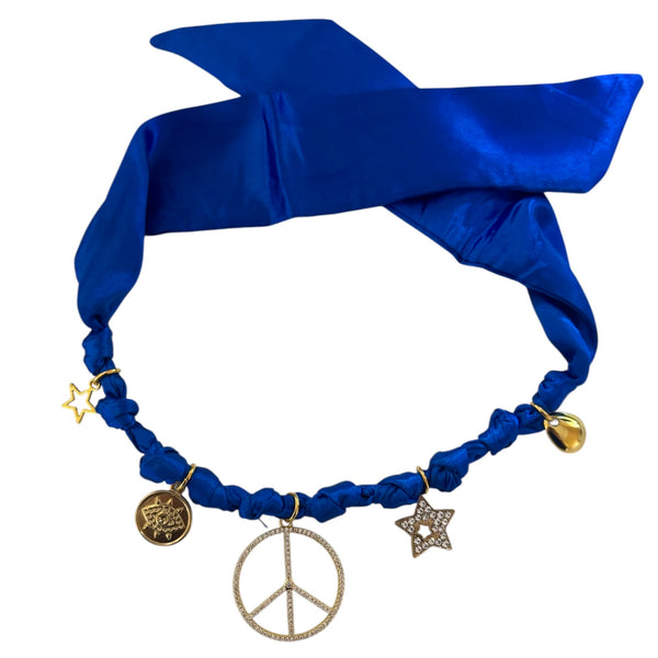 TLB Charm Necklace Satin - Royal Blue