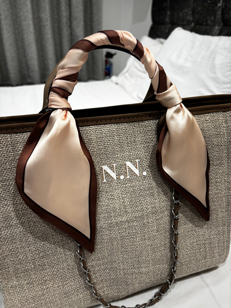 TLB Chain Tote Bag - Twilly Beige