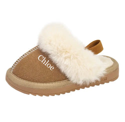 Children's Personalised Faux Fur Slippers