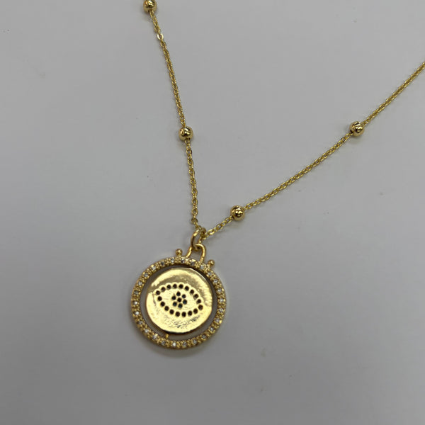 TLB Spinner Lucky Eye Necklace - Gold