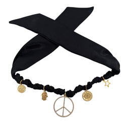 PRE ORDER TLB Charm Necklace Satin - Luna Black