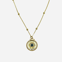 TLB Spinner Lucky Eye Necklace - Gold