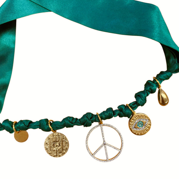 TLB Charm Necklace Satin - Ella Green