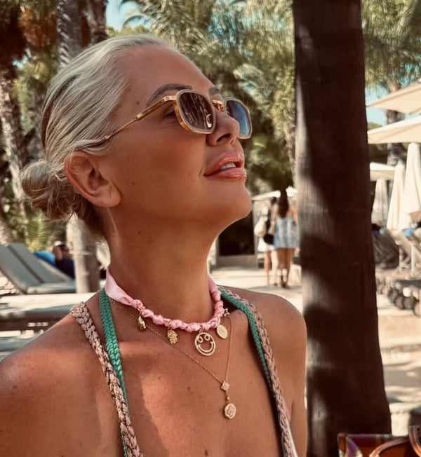 TLB Charm Necklace Satin -  Pink Peace